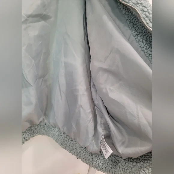 Wild Fable Teddy Sherpa Faux Fur Jacket Blue Haze XS/S Oversized - Picture 5 of 10